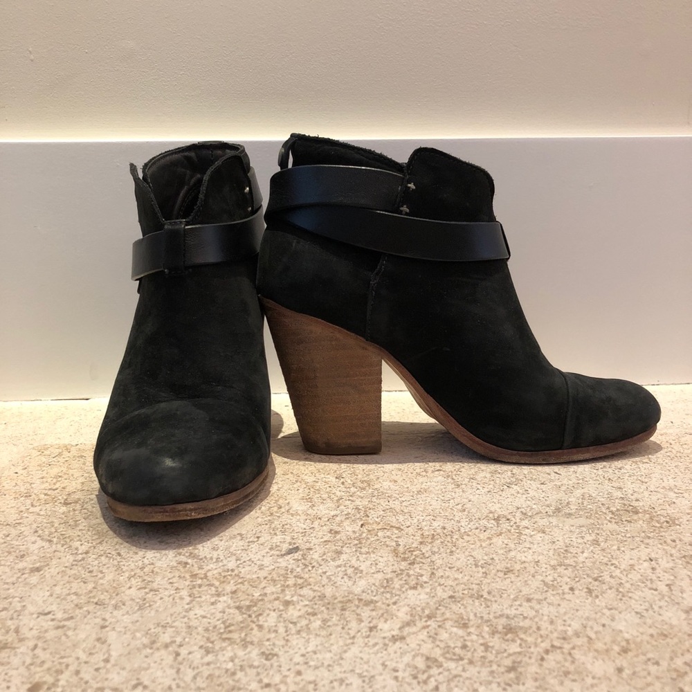 Rag & Bone black suede booties